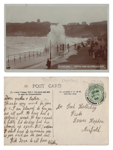 Alte postkarte giant wave - postkarte,