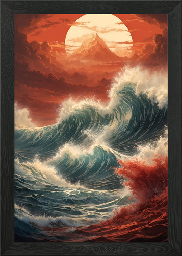 Riesige tsunami wellen - riesige,